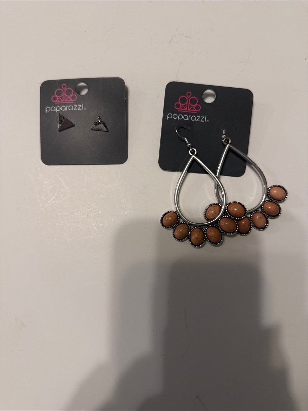 paparazzi Peach Bead Teardrop Dangle Earrings